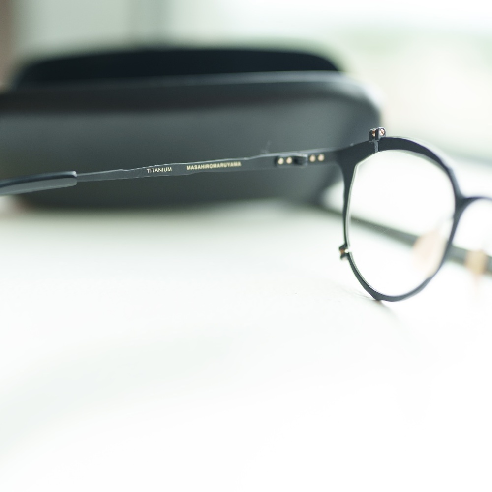 MASAHIROMARUYAMA MM-0049 Broken Round Eyeglasses No.1 Black 47□23 140 Japan - Picture 4 of 11